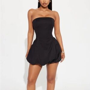 Fashion Nova Black Bubble Dress